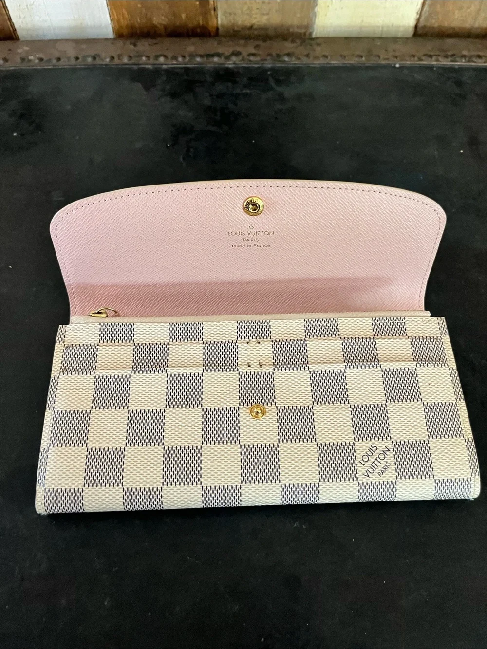 Authentic Louis Vuitton Damier Azur Emile wallet